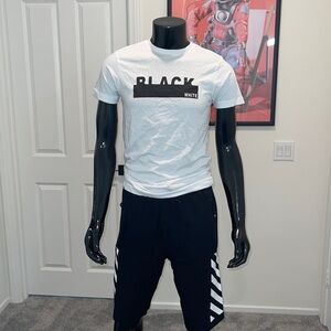 1 - Black and white tee